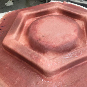 Strongwell pultruded fiberglass backing structure on a small mold