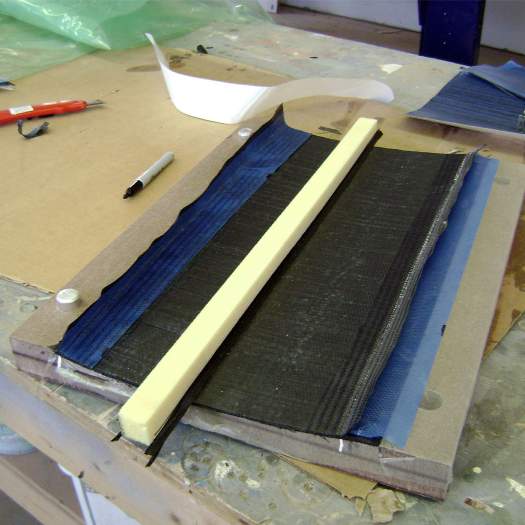 foam former for shear web - not filler strips of unidirectional to form a fillet