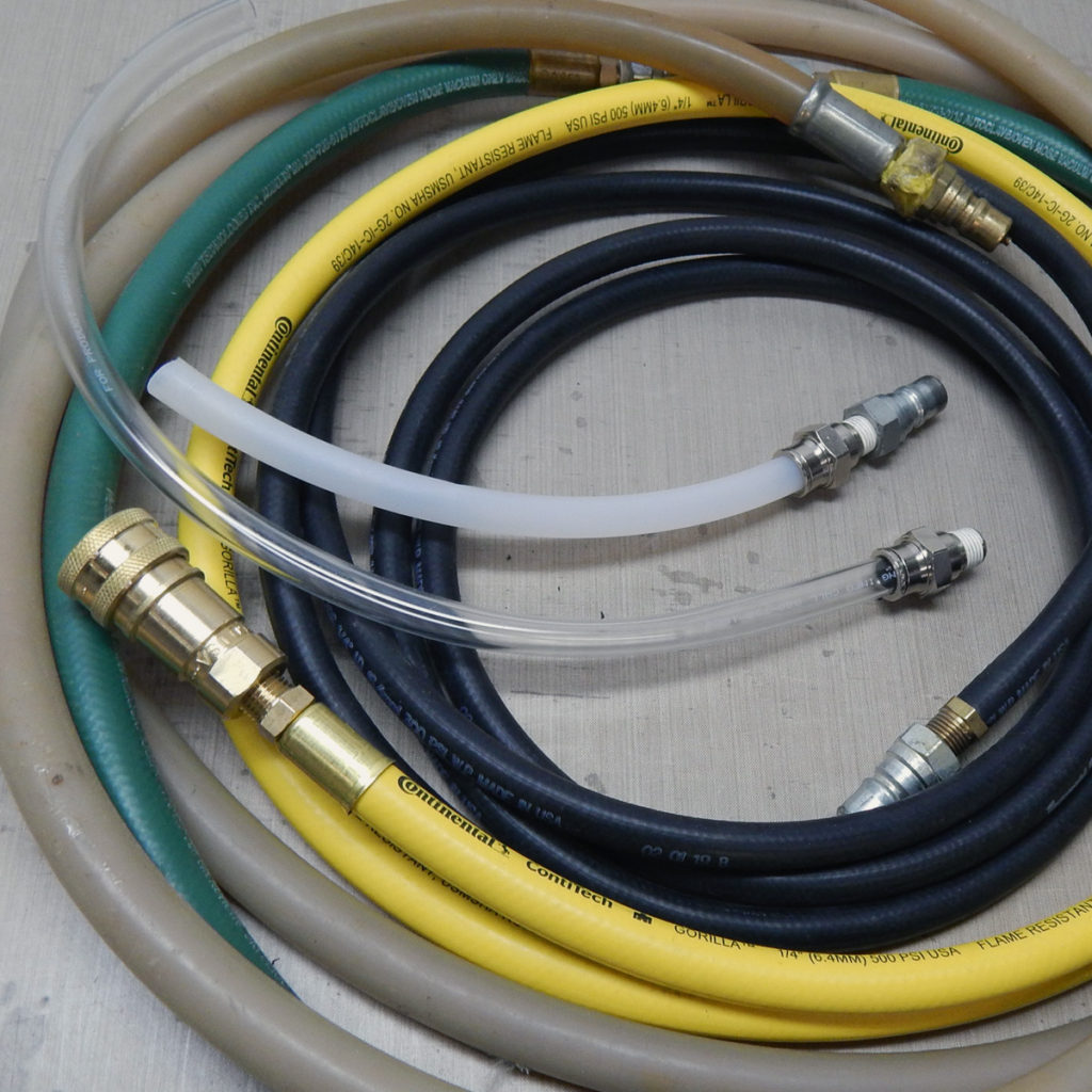 vacuum hoses: polyethylene, pvc, air hose, gorilla hose, airtech airflow 65R, torr technologies autoclave hose