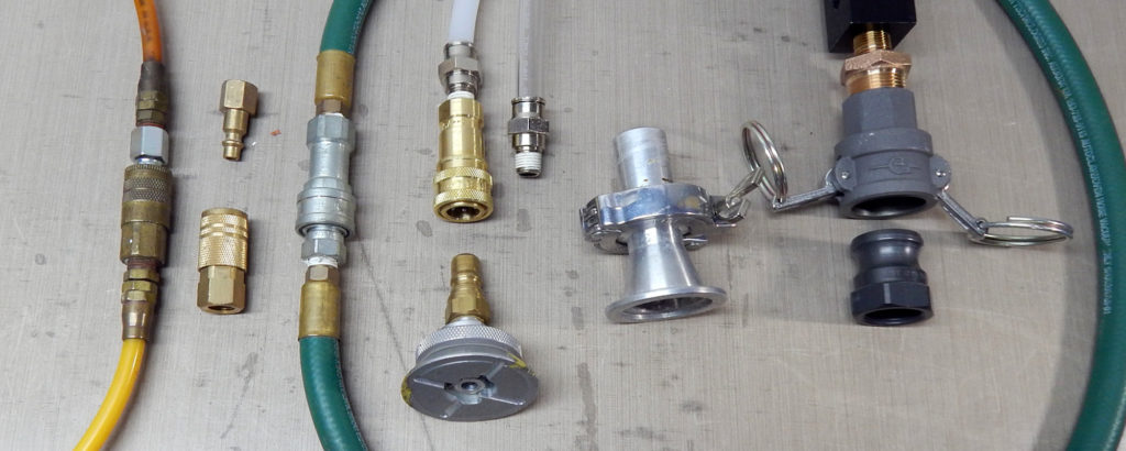 vacuum connectors: air fittings, Parker ISO-B, Push to connect, high-vacuum, cam lock